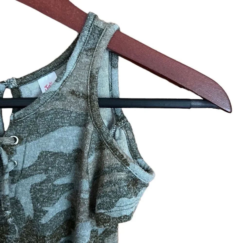 Justic camo print girls jumpsuit size 6‎